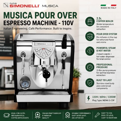 Nuova Simonelli Musica Pour Over Espresso Machine – 110V